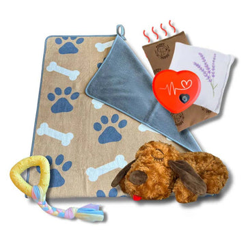 Puppy Kit with Blanket, Teething Toy, Heartbeat, Lavender, Heatpack